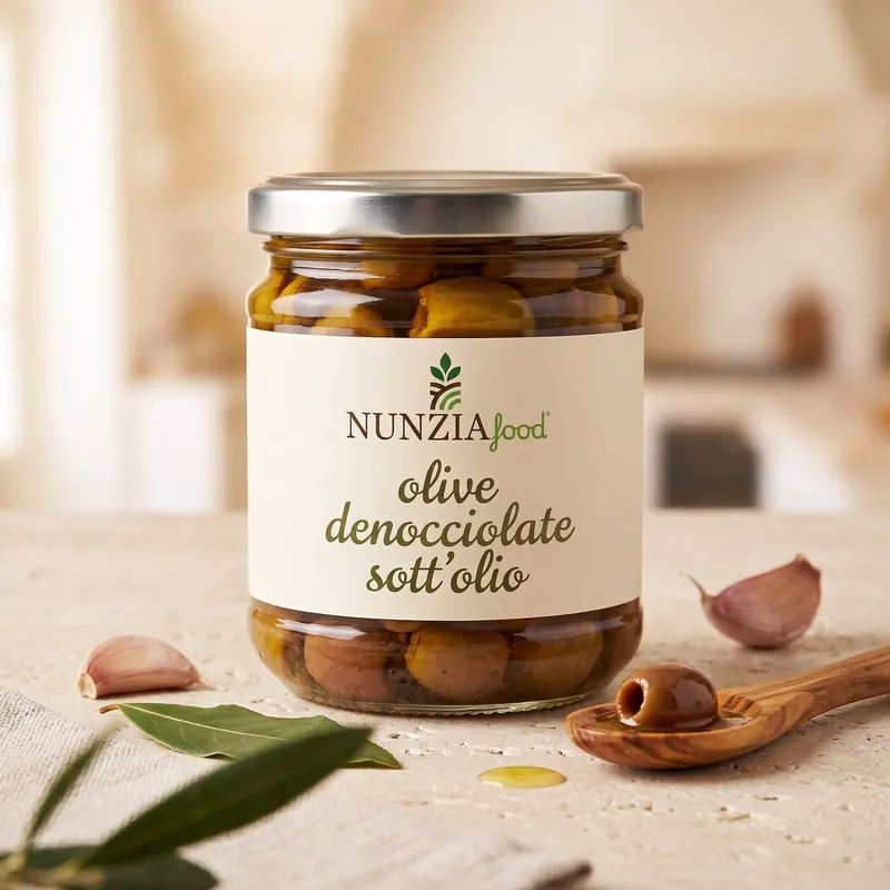 Olive verdi denocciolate sott'olio Nunzia Food
