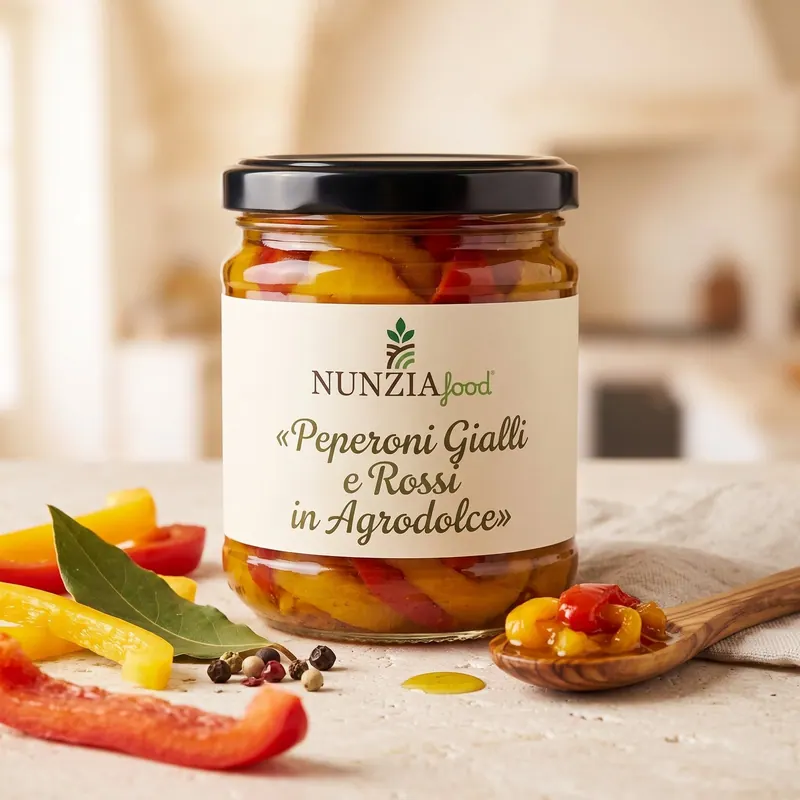 Peperoni gialli e rossi in agrodolce Nunzia Food